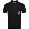 Versace Jeans Couture V Emblem Polo Black In Black