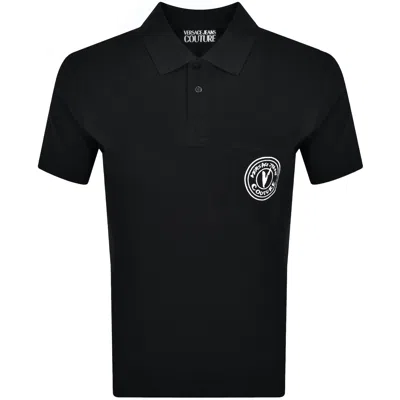 Versace Jeans Couture V Emblem Polo Black