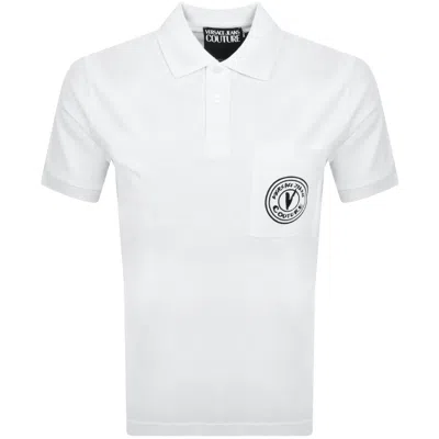 Versace Jeans Couture V Emblem Polo White