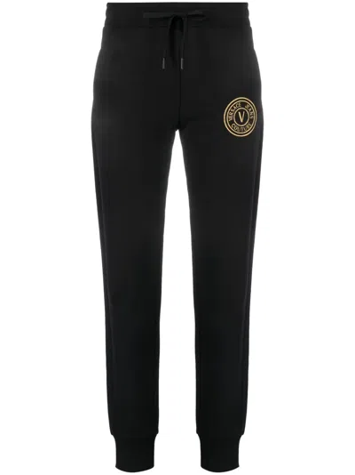 VERSACE JEANS COUTURE V-EMBLEM PRINT TRACK PANTS