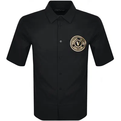 Versace Jeans Couture V Emblem Rubber Shirt Black