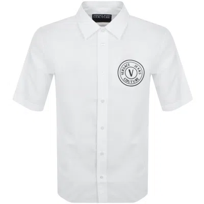 Versace Jeans Couture V Emblem Rubber Shirt White