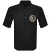 Versace Jeans Couture V Emblem Rubber Shirt Black In Black
