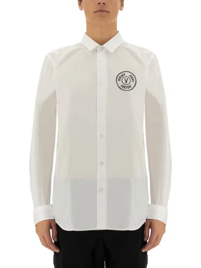 Versace Jeans Couture V-emblem Shirt In White