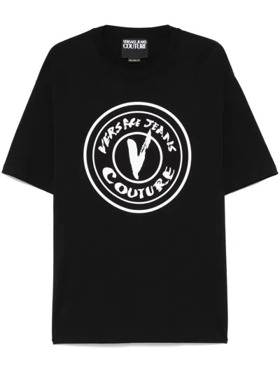Versace Jeans Couture V-emblem T-shirt In Black
