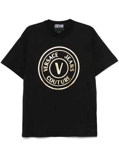 Versace Jeans Couture V-emblem T-shirt In Black