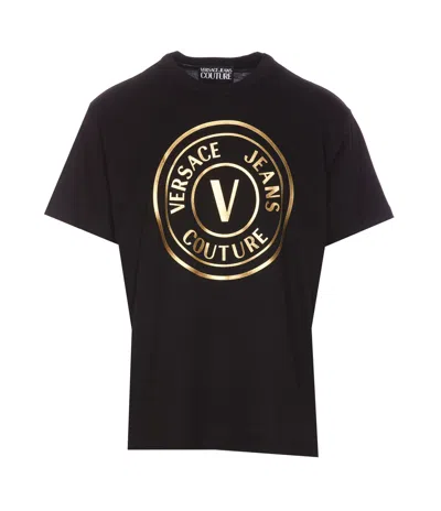 Versace Jeans Couture V-emblem T-shirt In Black