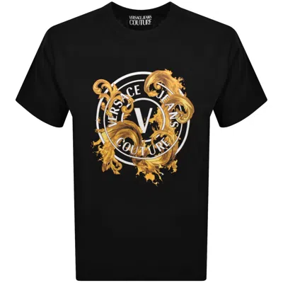 Versace Jeans Couture V Emblem T Shirt Black