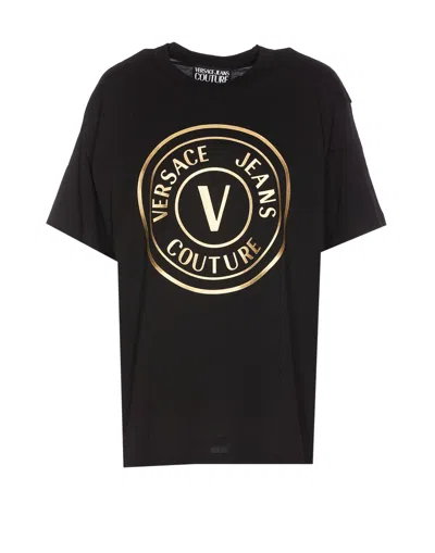 Versace Jeans Couture V-emblem T-shirt In Black