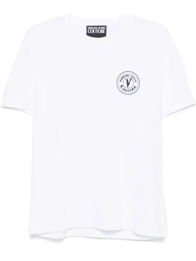 Versace Jeans Couture V-emblem T-shirt In White