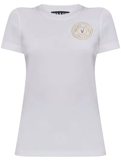 Versace Jeans Couture V-emblem T-shirt In White