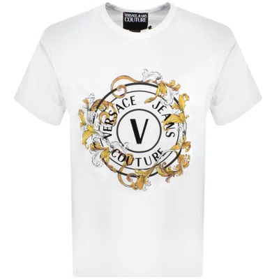 Versace Jeans Couture V Emblem T Shirt White