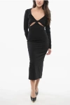 Versace Jeans Couture V-neckline Cut-out Dress