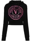 Versace Jeans Couture Logo-print Cropped Hoodie