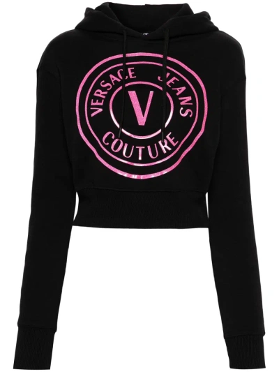 Versace Jeans Couture Vembl Gummy Glitter Sweatshirts Clothing In Black