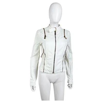 Pre-owned Versace Jeans Couture Versace By Donatella S/s 2005 White Technical Jacket With Multi-zip Hardware