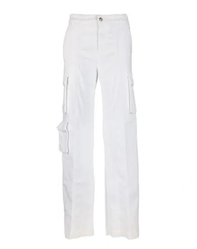 Versace Jeans Couture Cargo Pants Woman Jeans White Size 6 Cotton