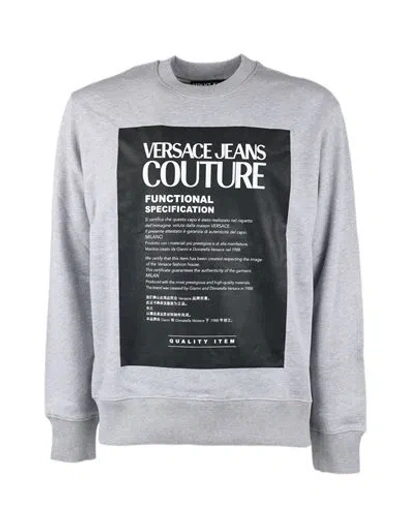 Versace Jeans Couture Sweatshirt Man Sweatshirt Grey Size Xl Cotton
