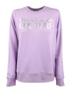 Versace Jeans Couture Sweatshirt Woman Sweatshirt Lilac Size M Cotton In Purple