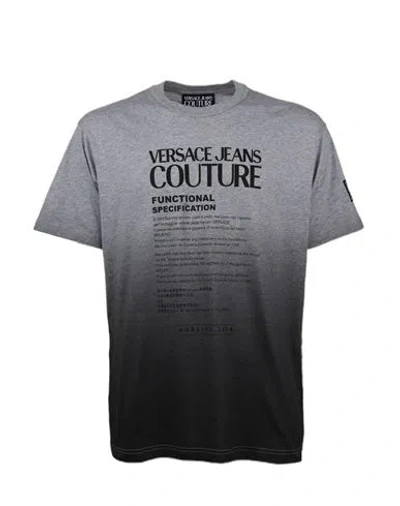 Versace Jeans Couture T-shirt Man T-shirt Grey Size M Cotton In Gray