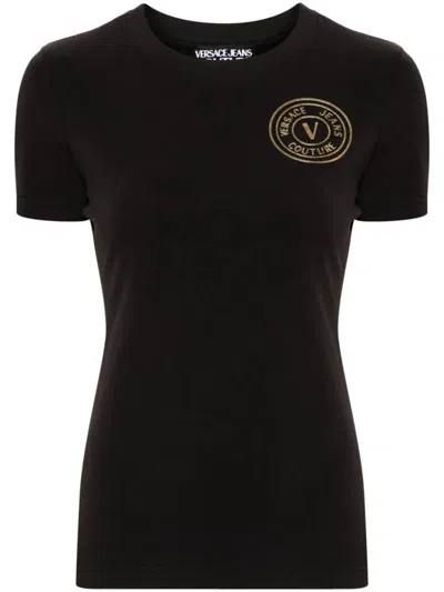 Versace Jeans Couture T-shirts And Polos In Nero E Oro