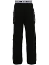 Versace Jeans Couture Logo Trousers In Black