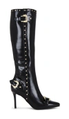 Versace Jeans Couture Ssense Exclusive Black Hardware Boots In 黑色