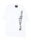 Versace Jeans Couture Vertical-logo T-shirt In White