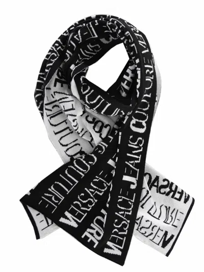 Versace Jeans Couture Vesace Jeans Couture Scarves In Black/white