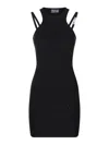 Versace Jeans Couture Stretch Mini Dress In Black
