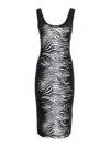 Versace Jeans Couture Vestido Midi - Negro In Black