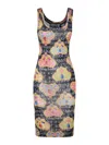 Versace Jeans Couture Heart-couture-print Jersey Dress In Black