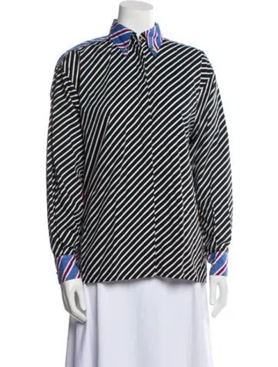 Pre-owned Versace Jeans Couture Vintage 1990's Button-up Top In Black