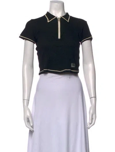 Pre-owned Versace Jeans Couture Vintage 1990's Polo In Black/neutrals