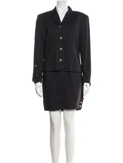 Pre-owned Versace Jeans Couture Vintage 1990's Skirt Suit In Blue