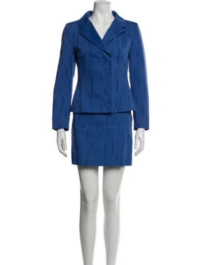 Pre-owned Versace Jeans Couture Vintage 1990's Skirt Suit In Blue