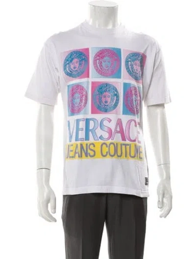 Pre-owned Versace Jeans Couture Vintage 1990's T-shirt In White