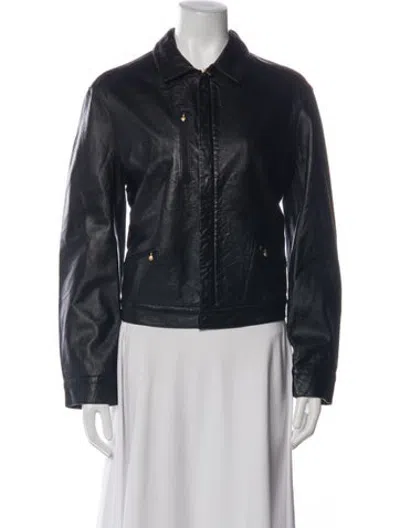 Pre-owned Versace Jeans Couture Vintage 2000's Biker Jacket In Black