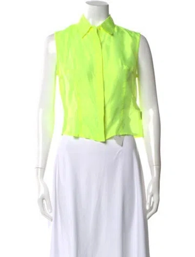 Pre-owned Versace Jeans Couture Vintage 2000's Button-up Top In Green