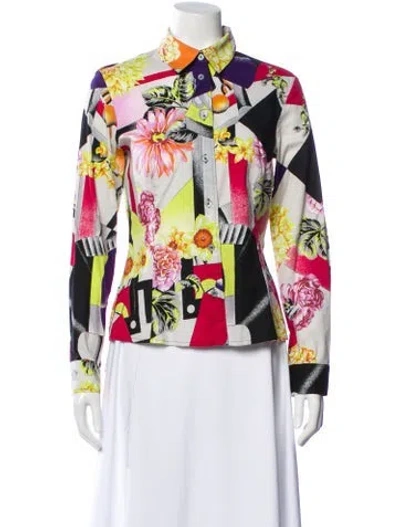 Pre-owned Versace Jeans Couture Vintage 2000's Button-up Top In Multi