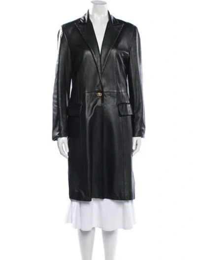 Pre-owned Versace Jeans Couture Vintage 2000's Coat In Black