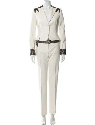 Pre-owned Versace Jeans Couture Vintage 2000's Pantsuit In Neutral