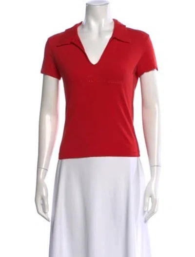 Pre-owned Versace Jeans Couture Vintage 2000's Polo In Red