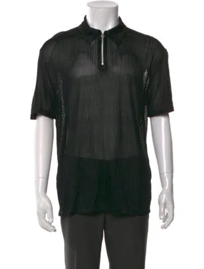 Pre-owned Versace Jeans Couture Vintage 2000's Polo Shirt In Black