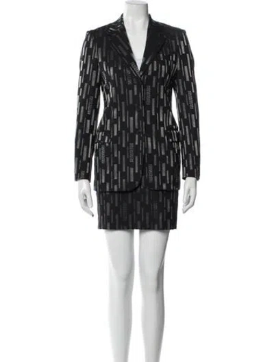 Pre-owned Versace Jeans Couture Vintage 2000's Skirt Suit In Black