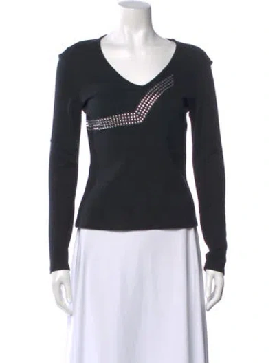Pre-owned Versace Jeans Couture Vintage 2000's Top In Black