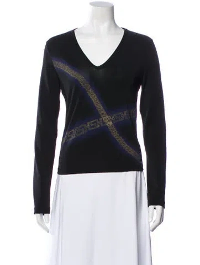 Pre-owned Versace Jeans Couture Vintage 2000's Top In Black