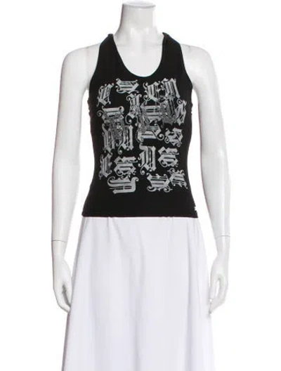 Pre-owned Versace Jeans Couture Vintage 2000's Top In Black