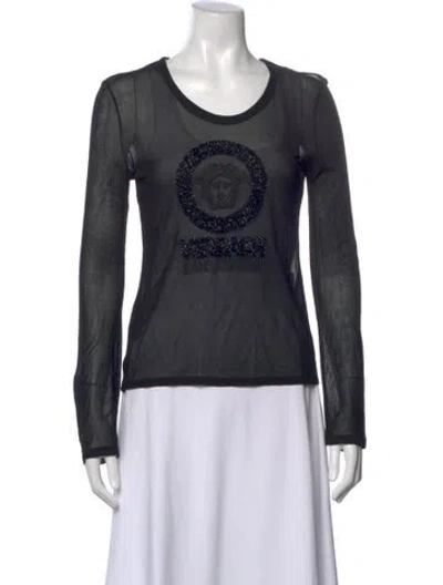 Pre-owned Versace Jeans Couture Vintage 2000's Top In Black