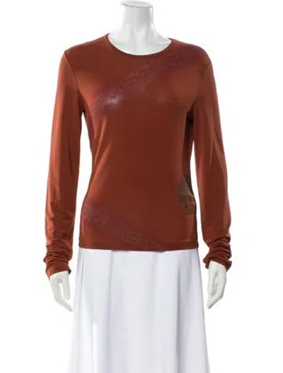 Pre-owned Versace Jeans Couture Vintage 2000's Top In Brown